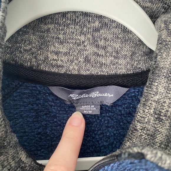 Eddie Bauer Blue Quarter Zip - medium - Picture 2 of 5